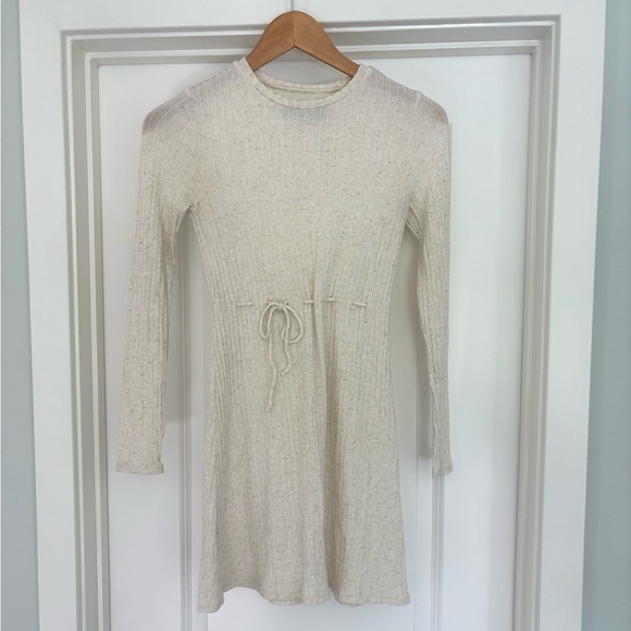 Reformation Rib Knit Long Sleeve Mini Dress S - Picture 3 of 10